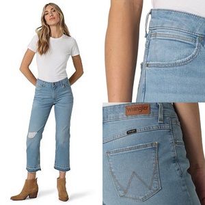 Wrangler Plus Size High Rise True Straight Cropped Jeans Size 20W New